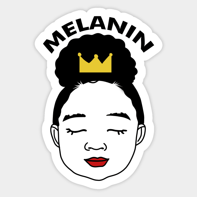 Melanin Afro Girl Birthday, Proud African Sticker by logiamerch